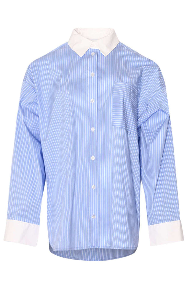 Noella Skjorte - Lakelynn - Blue White Stripe