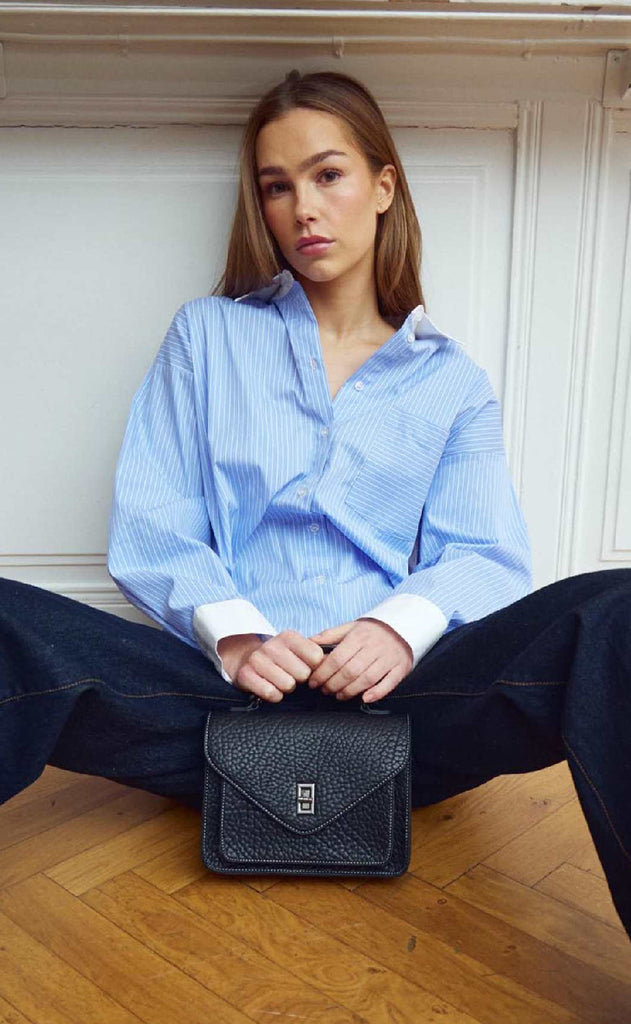 Noella Skjorte - Lakelynn - Blue White Stripe