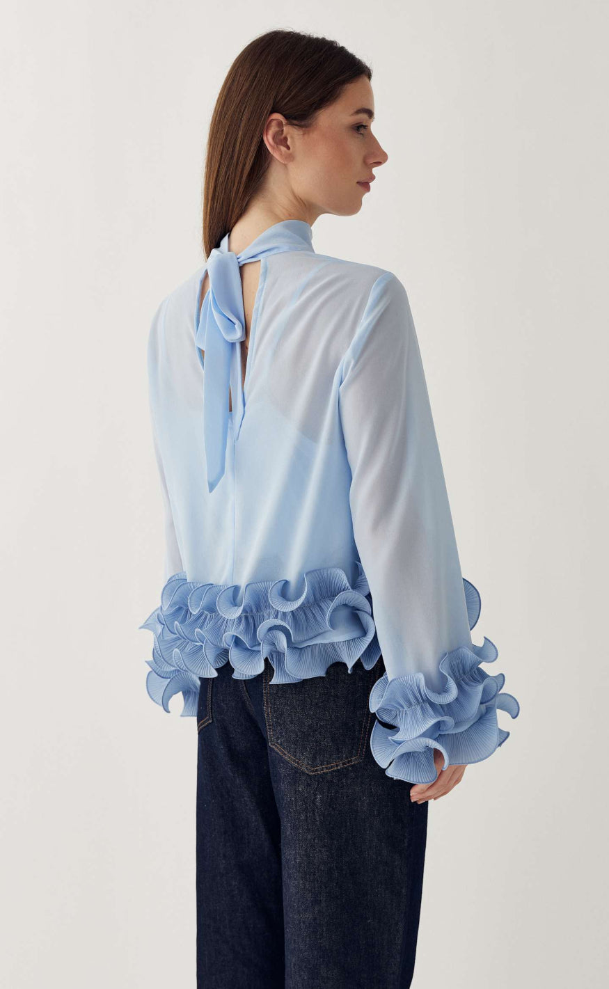 Noella Bluse - Latanietta - Sky Blue