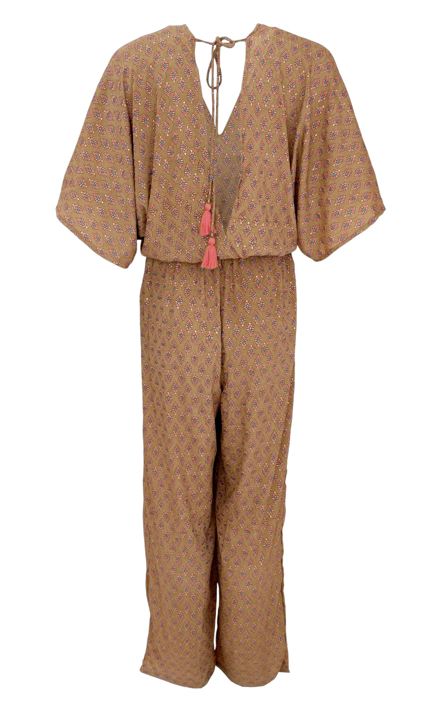 Black Colour Jumpsuit - Luna - Savannah Latte
