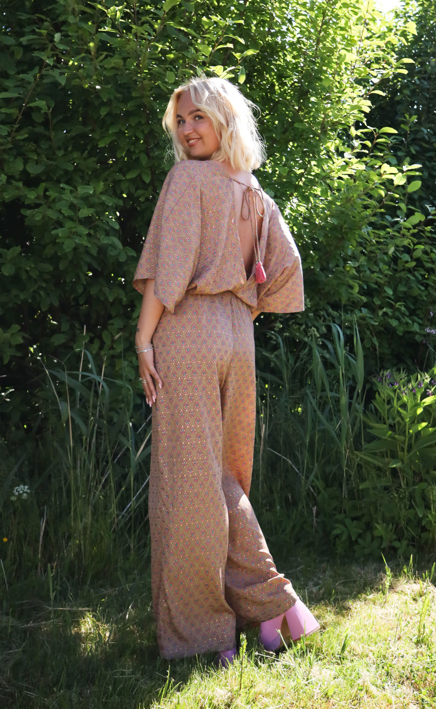 Black Colour Jumpsuit - Luna - Savannah Latte