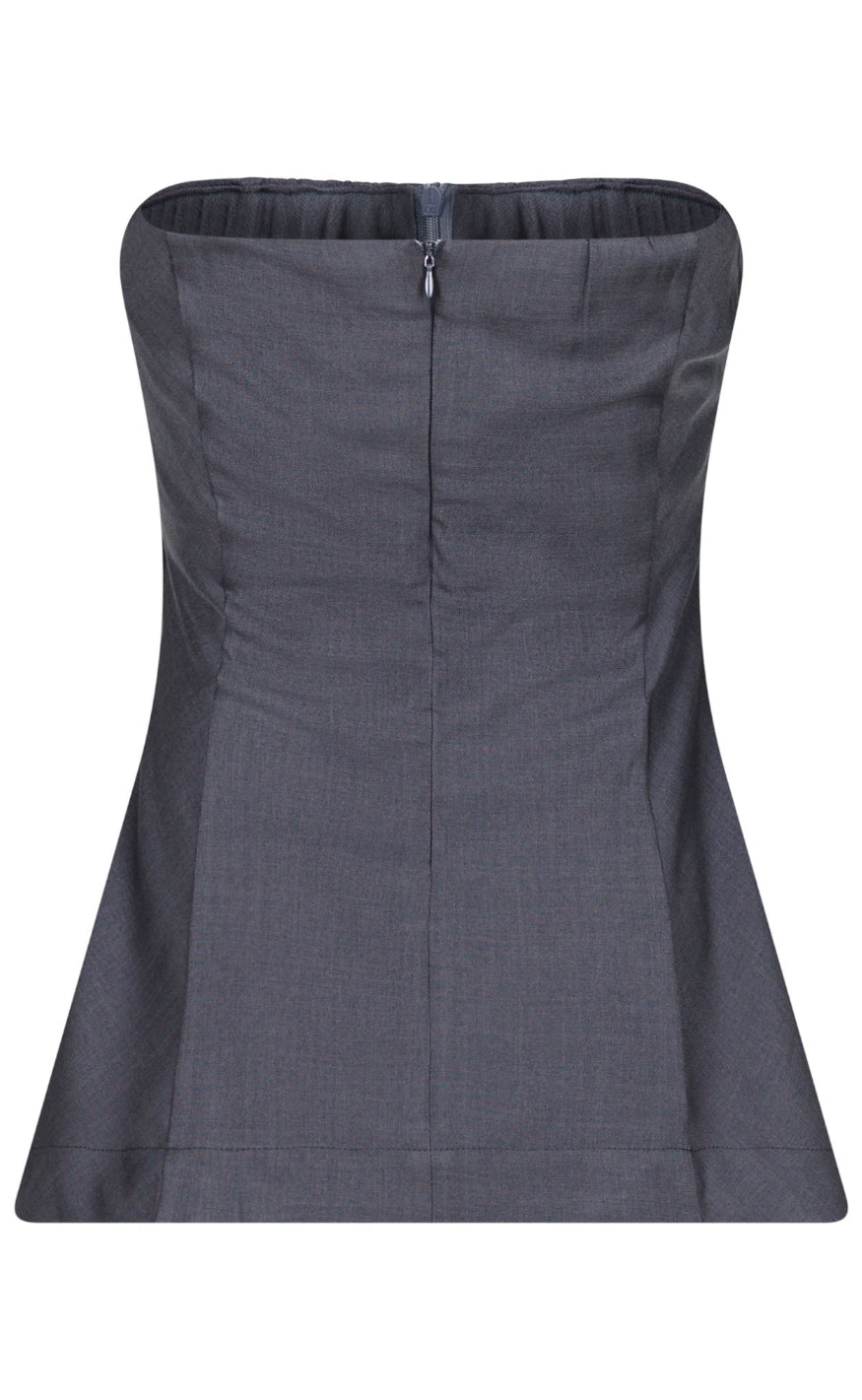 Neo Noir Topp - Leafie - Dark Grey