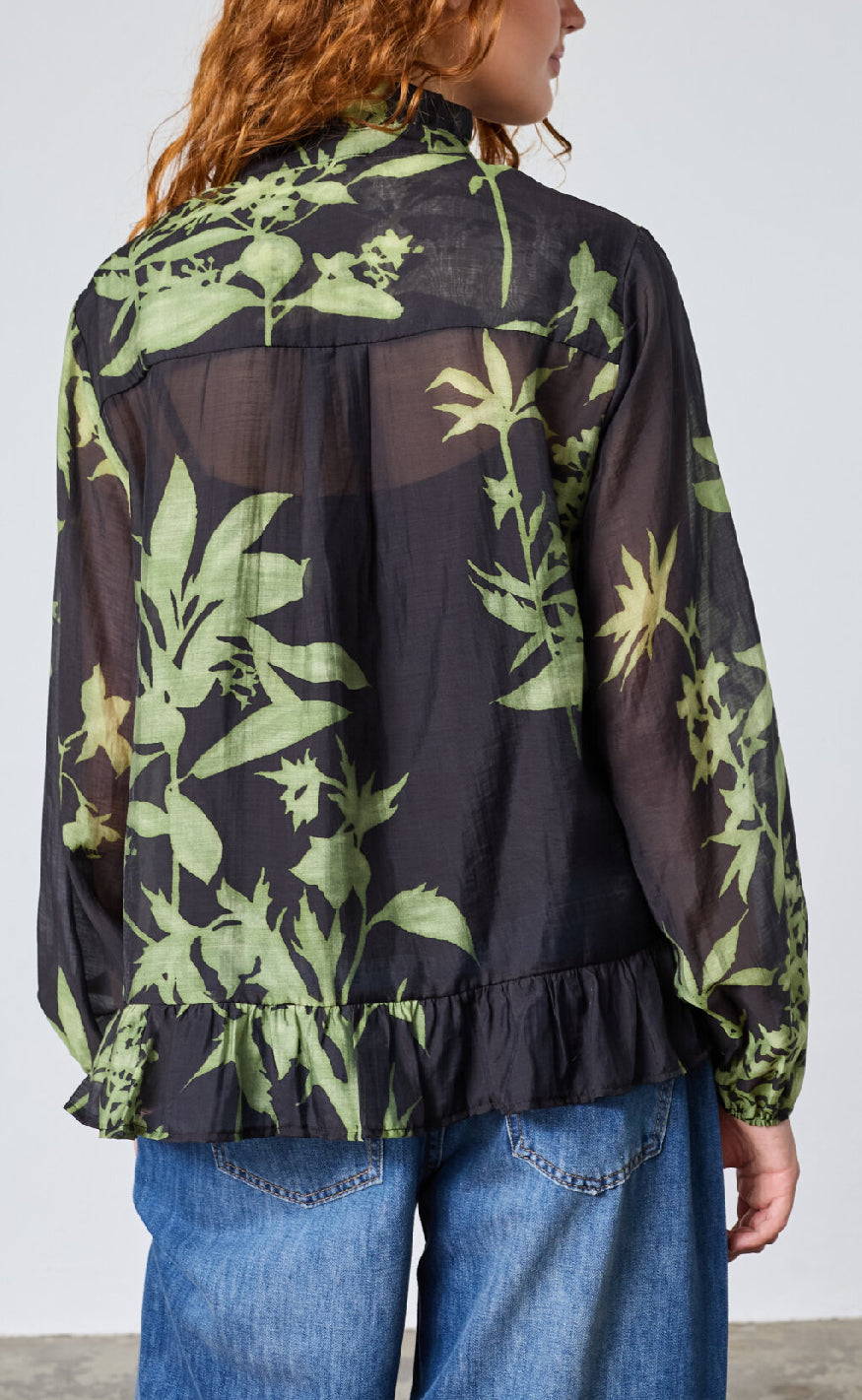 Love & Divine Bluse - Love1457 - Green Leaf