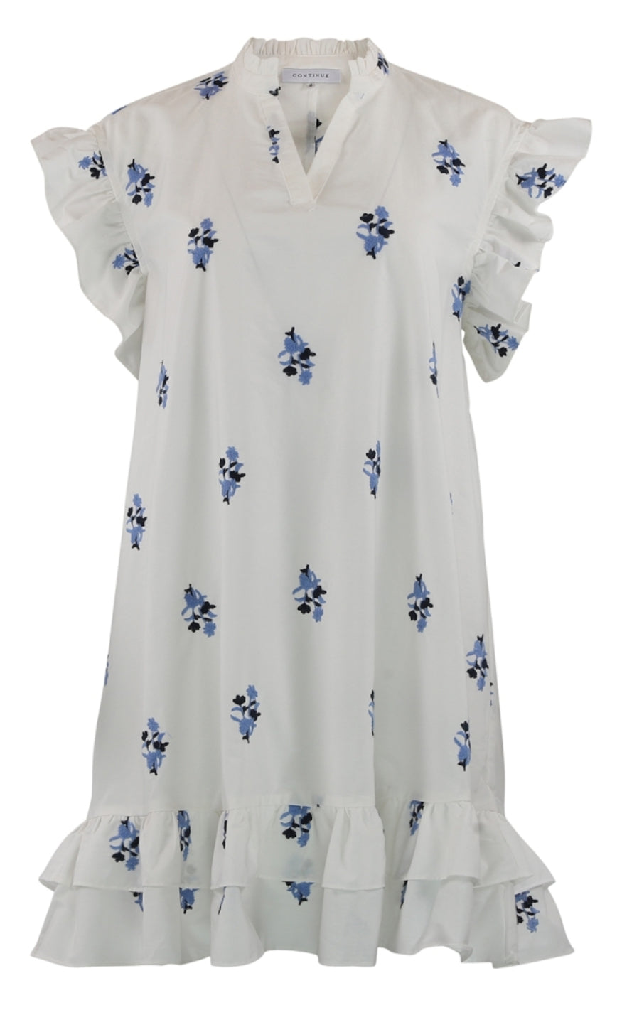Continue Kjole - Lee Embrodery - White With Embro