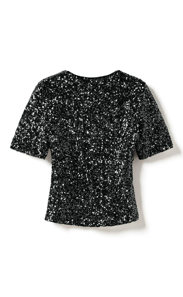 Noella Bluse - Lemon - Black