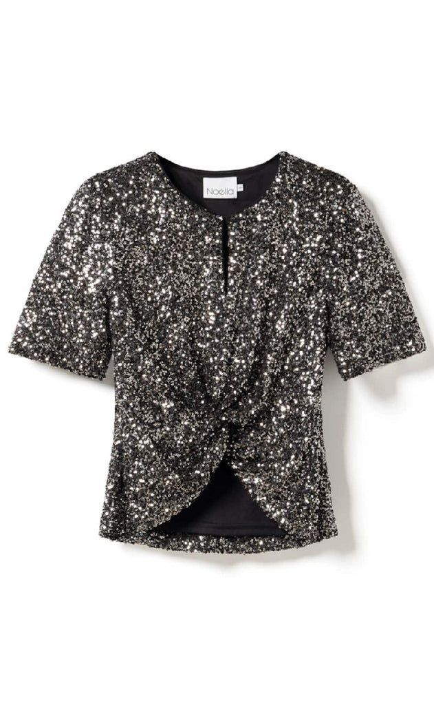 Noella Bluse - Lemon - Black Silver