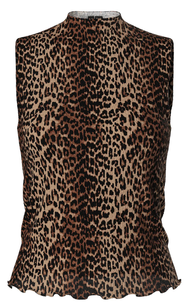 Pieces Topp - Flora - Black Leo