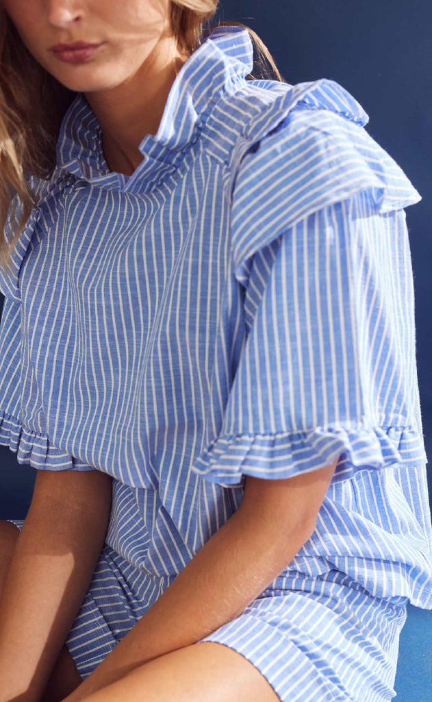 Noella Bluse - Lesly - Blue Stripe