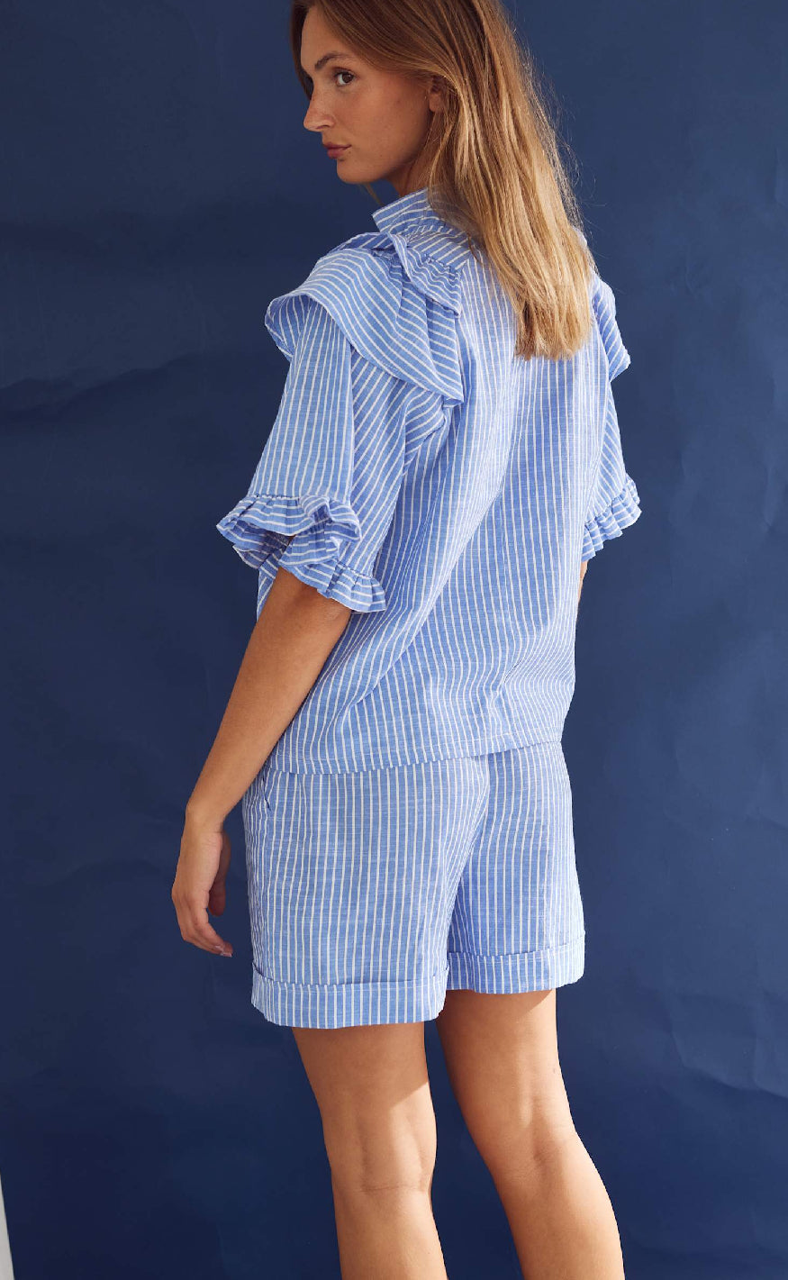 Noella Bluse - Lesly - Blue Stripe