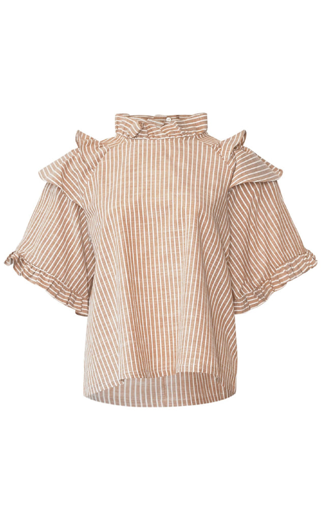 Noella Bluse - Lesly - Sand Stripe