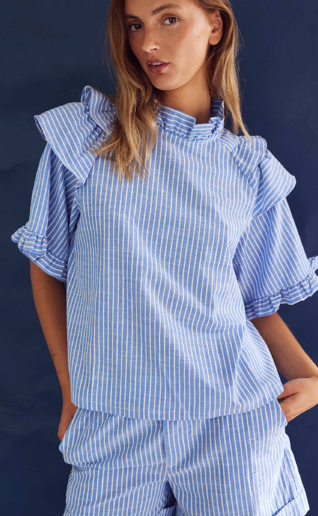 Noella Bluse - Lesly - Blue Stripe