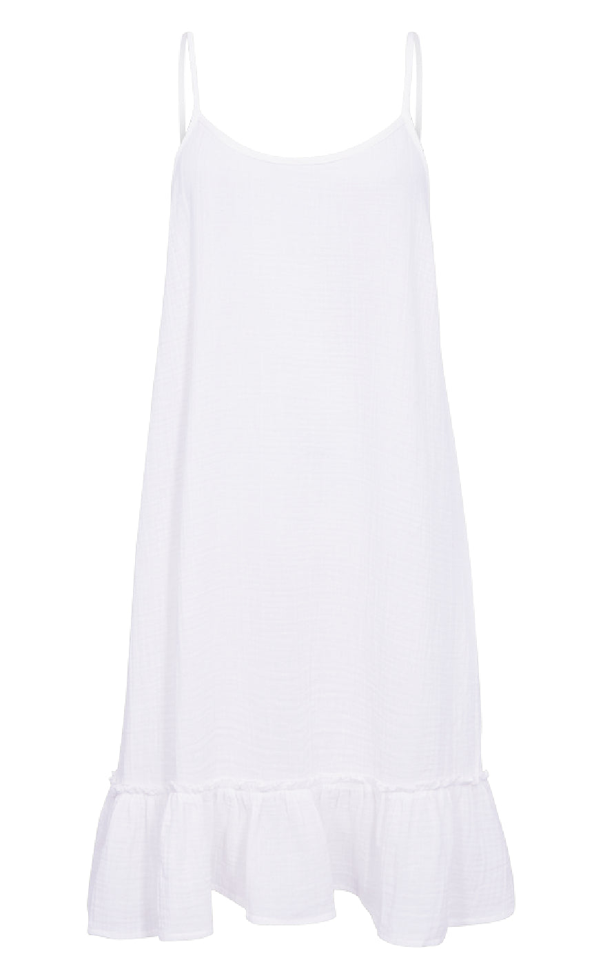 Freequent Kjole - Uline - Brilliant White
