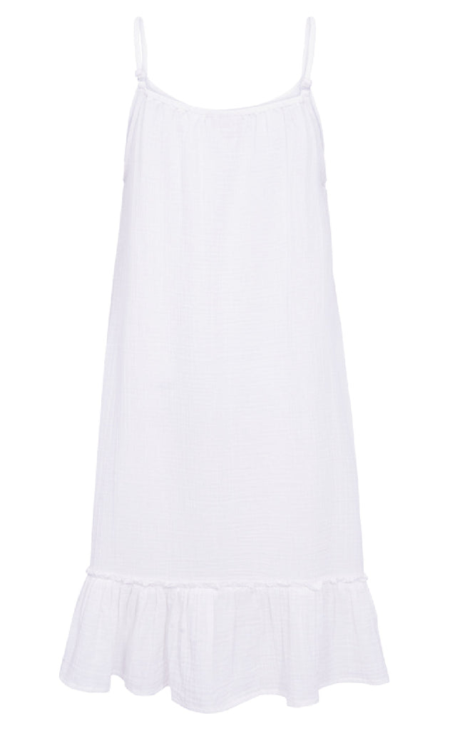 Freequent Kjole - Uline - Brilliant White