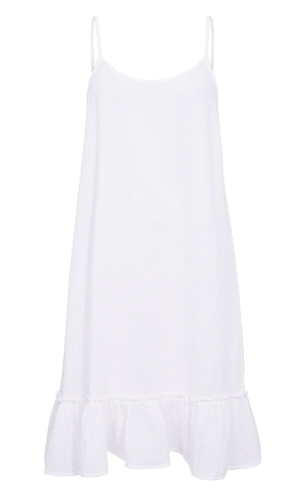 Freequent Kjole - Uline - Brilliant White