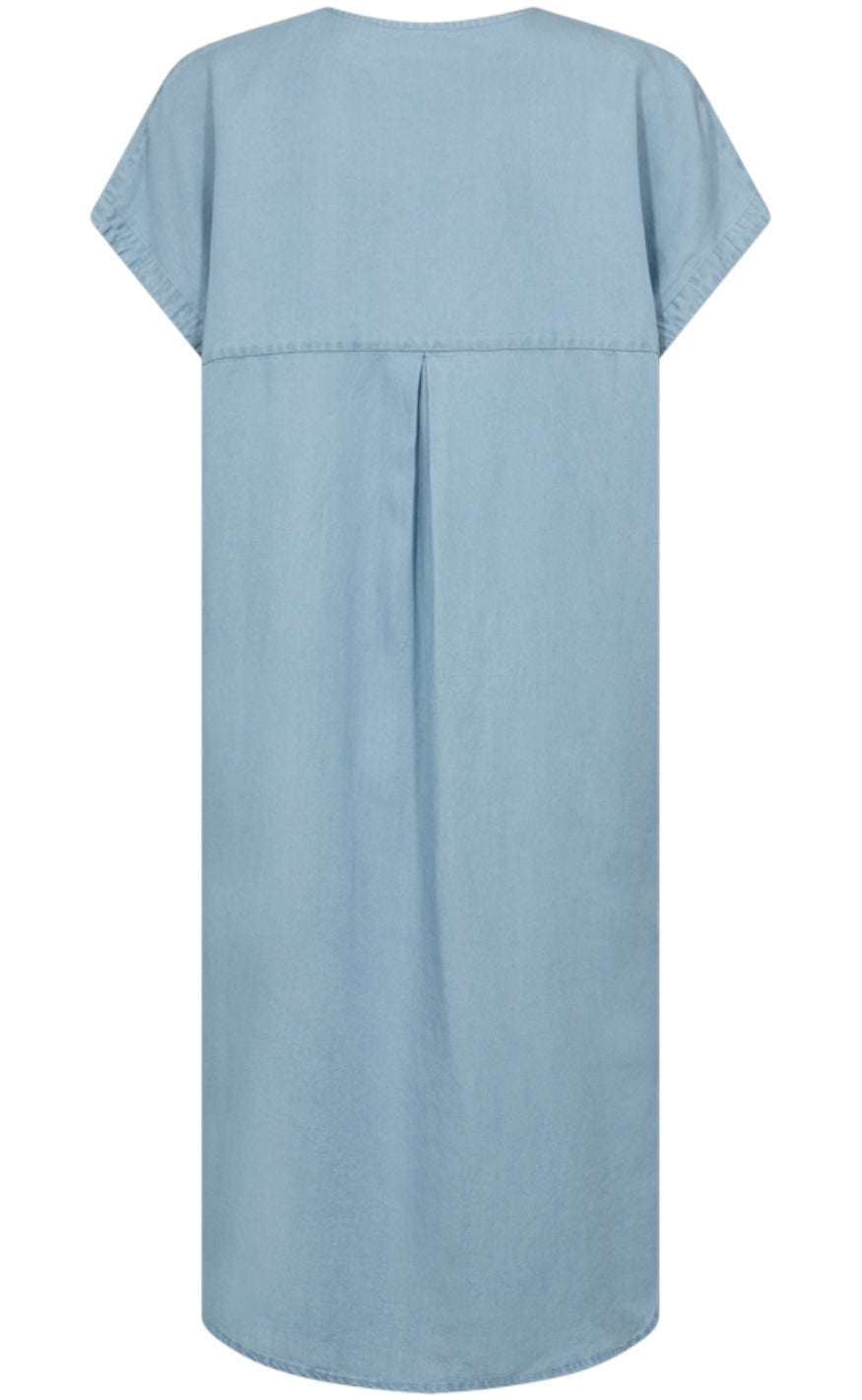 Freequent Kjole - Carly - Light Blue Denim