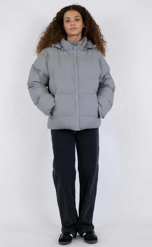 Neo Noir Jakke - Fox Puffer - Light Grey