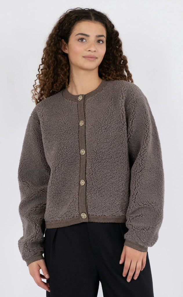 Neo Noir Cardigan - Limo Fluffy - Iron