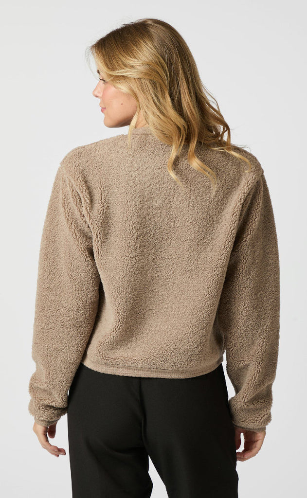 Neo Noir Cardigan - Limo Fluffy - Dark Sand