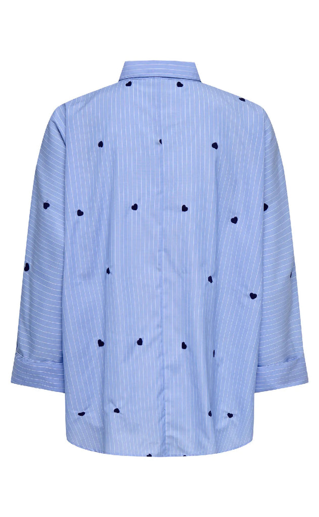 ONLY Skjorte - Lina Grace - Moonlight Blue/Stripe