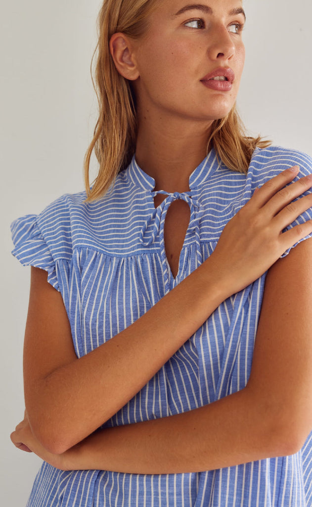 Noella Kjole - Linnea - Blue Stripe