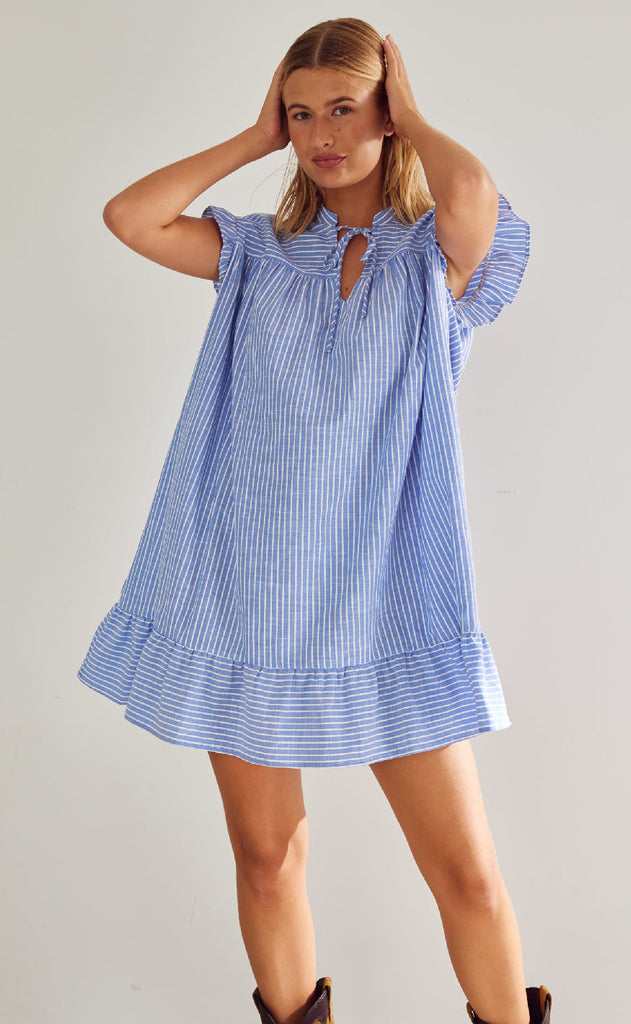 Noella Kjole - Linnea - Blue Stripe