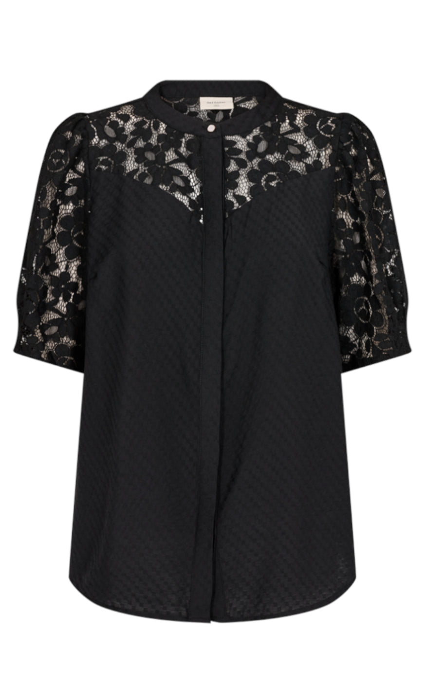 Freequent Bluse - Vialipa - Black