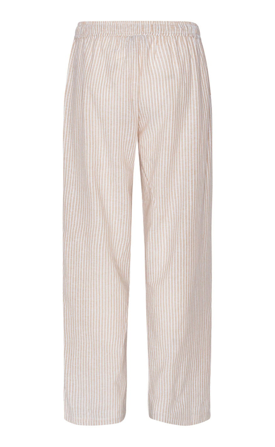Continue Bukser - Lis Small Stripe - Sand/White