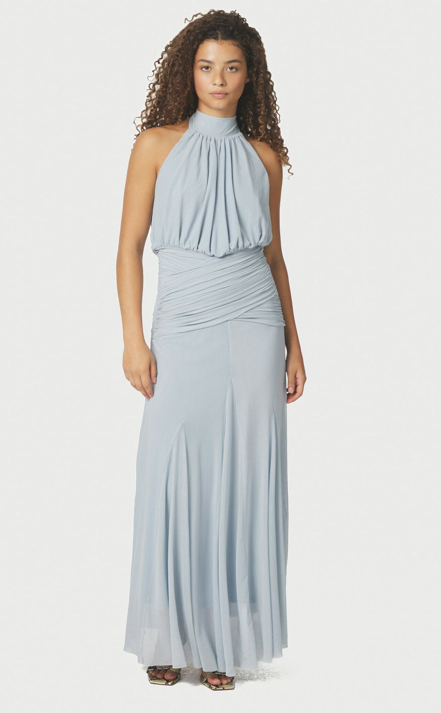 Neo Noir Kjole - Lisseth Mesh - Light Blue