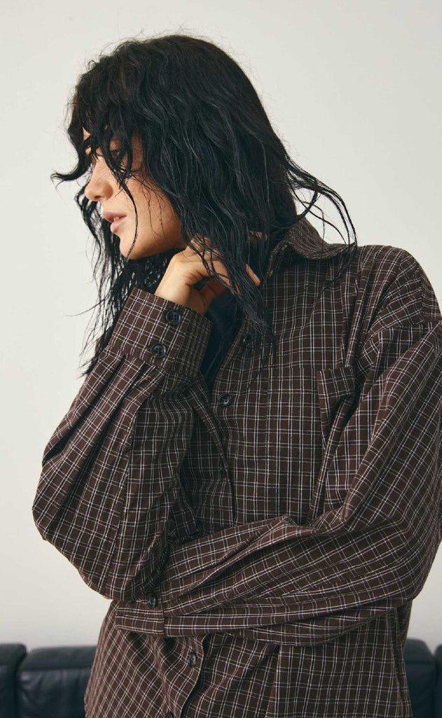 Noella Skjorte - Lisa - Cari Brown Check