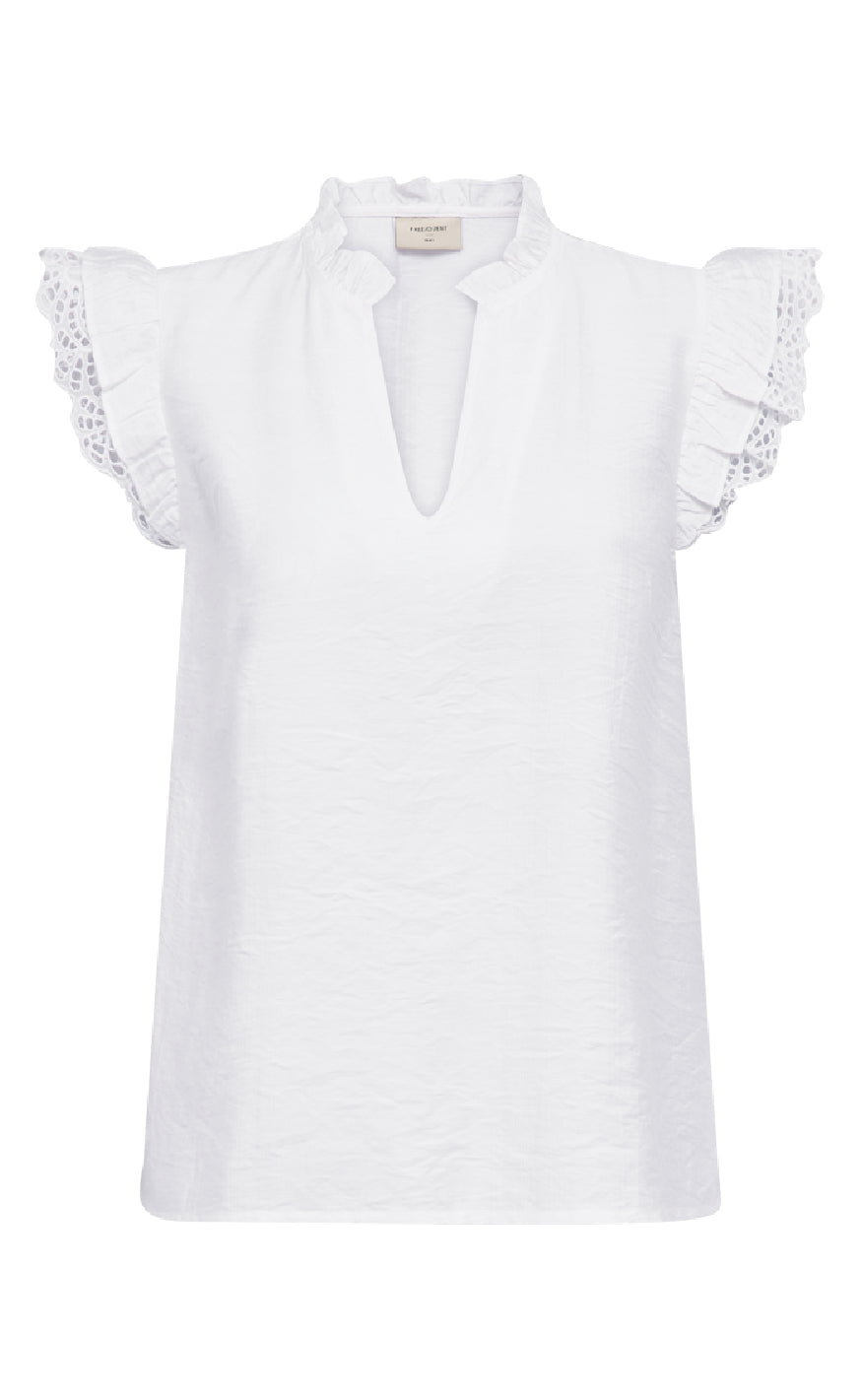 Freequent Bluse - Lisa - Brilliant White