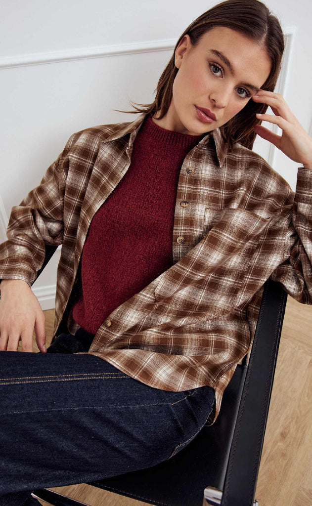 Noella Skjorte - Lisa - Celestin Brown Check