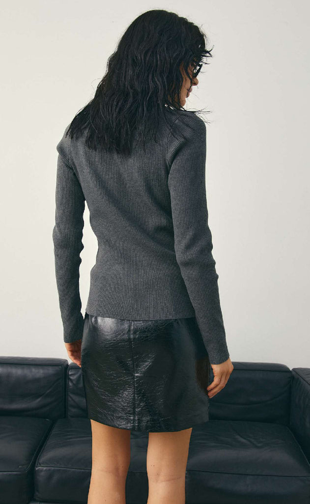 Noella Cardigan - Livanna Knit - Medium Grey Mel.