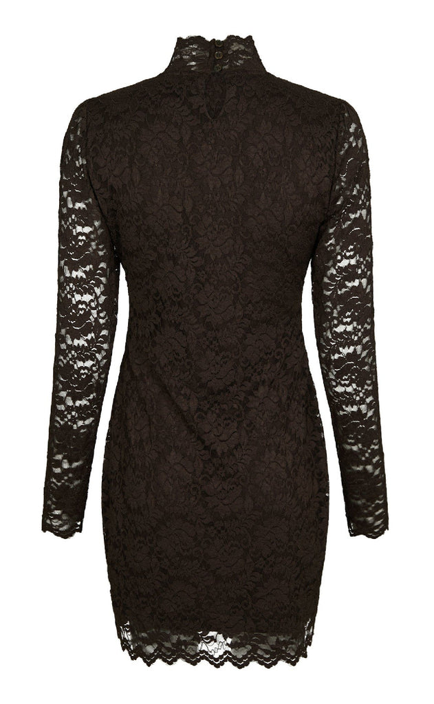 Neo Noir Kjole - Lizette Laceflower - Chocolate Brown