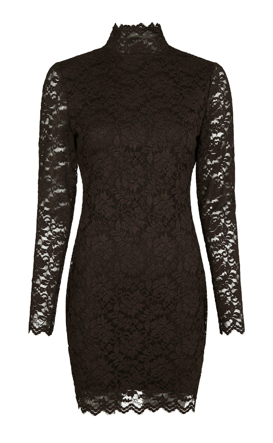 Neo Noir Kjole - Lizette Laceflower - Chocolate Brown