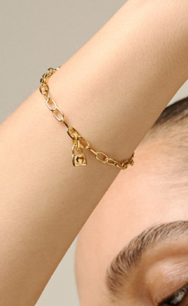 ENAMEL Copenhagen Vedhæng - Locked Love - Gold Colour