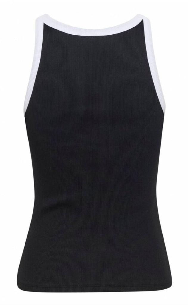 Gestuz Topp - Drew Contrast Logo - Black