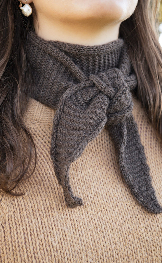 Black Colour Skjerf - Sally - Dk. Taupe