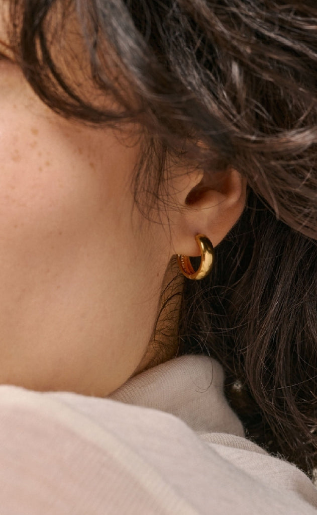 Enamel Copenhagen Øreringer - Classic 15 mm - Gold Colour