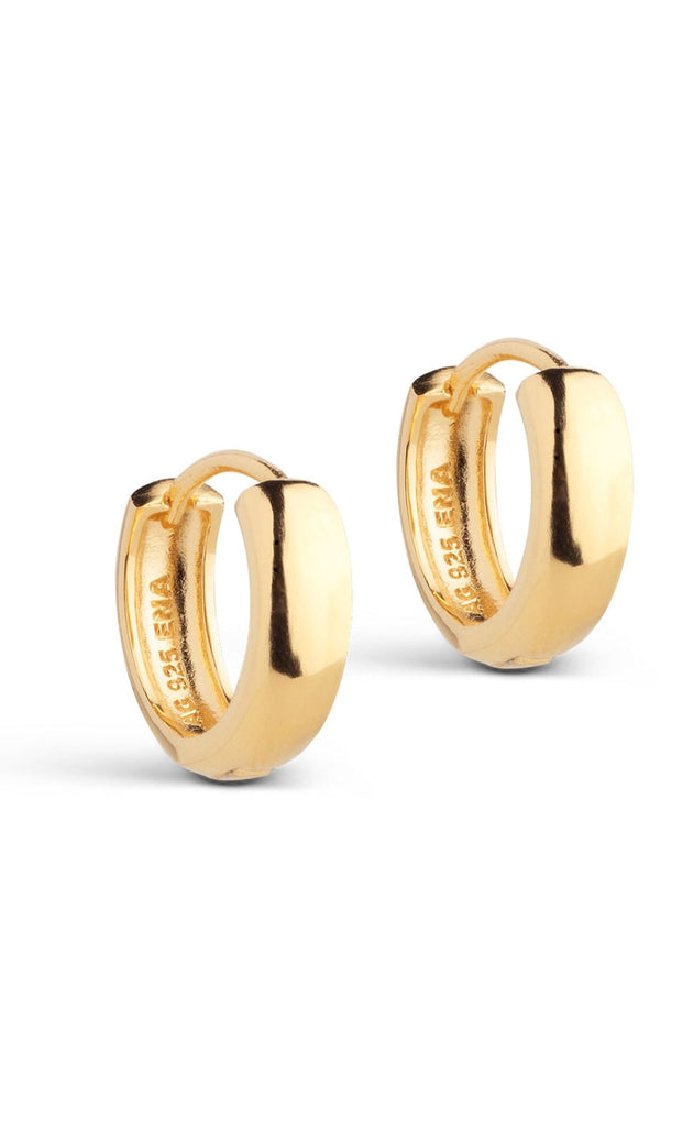 Enamel Copenhagen Øreringer - Classic 15 mm - Gold Colour