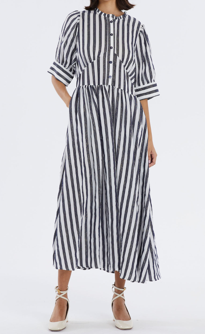 Lollys Laundry Kjole - Boston - Dark Blue