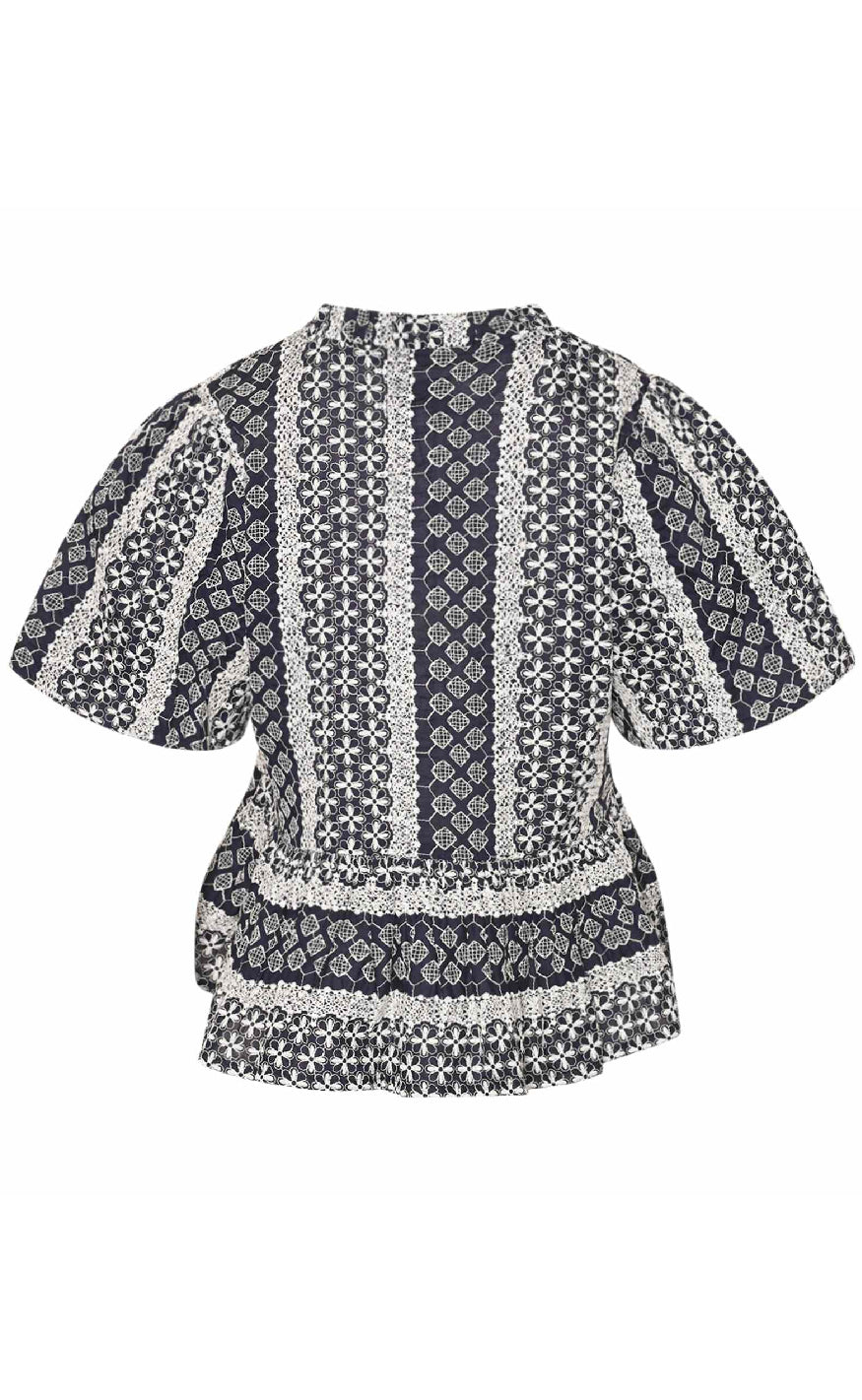 Noella Bluse - Lorraine - Navy Sugar