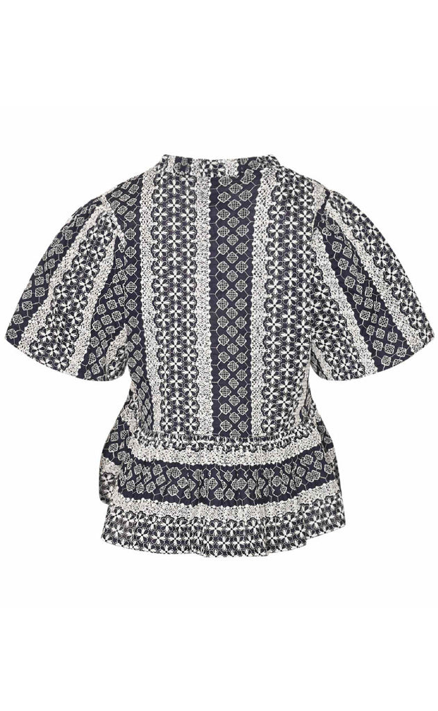 Noella Bluse - Lorraine - Navy Sugar