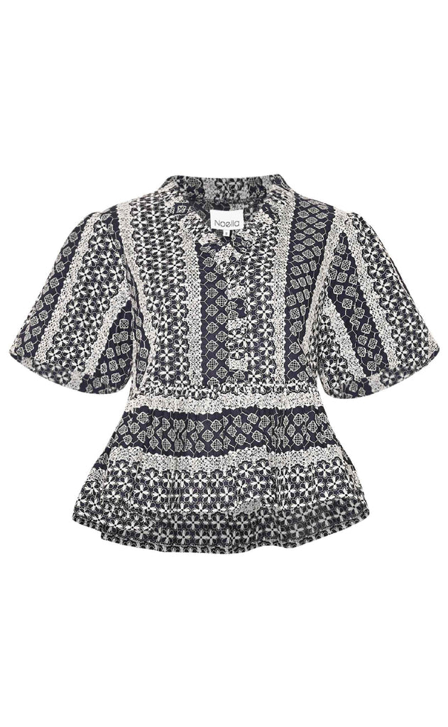 Noella Bluse - Lorraine - Navy Sugar