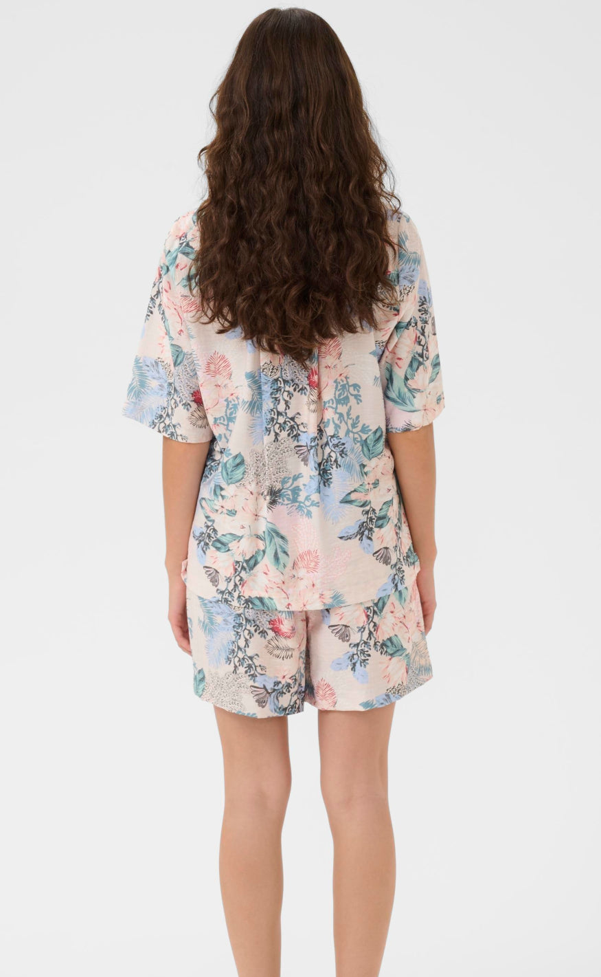 Culture Skjorte - Lotus Greece - Whitecap/Blue Leaf