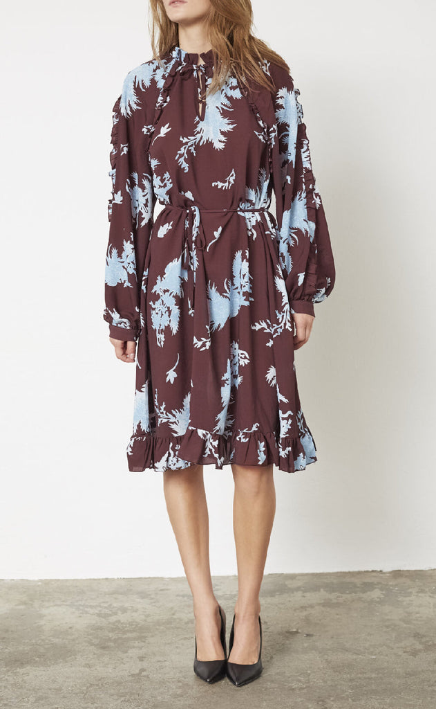Love & Divine Kjole - Love1434 - Bordeaux/Leaf