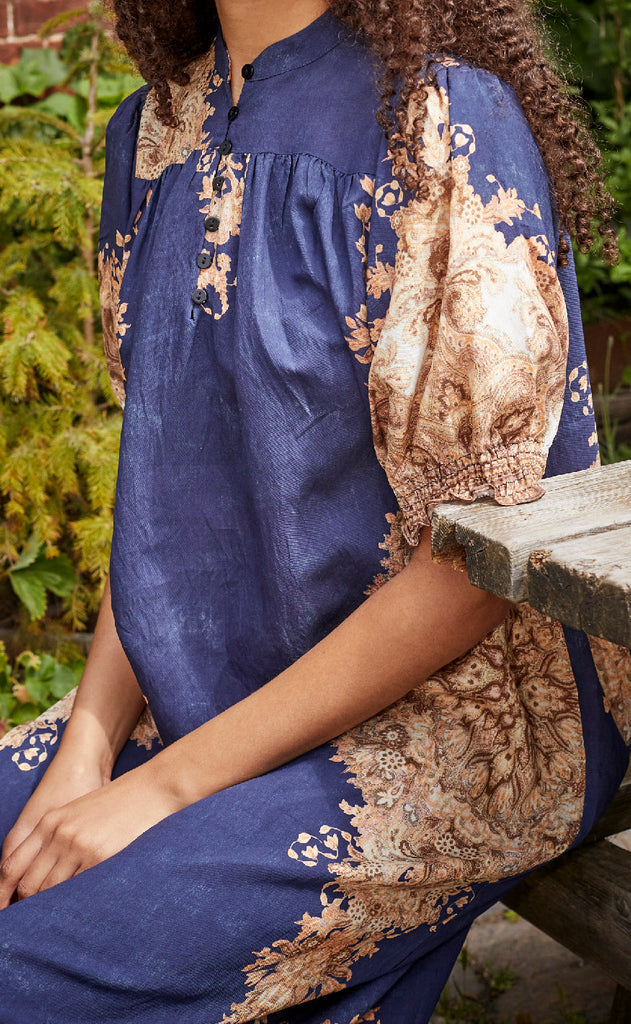 Love & Divine Kjole - Love1415 - Navy/Paisley