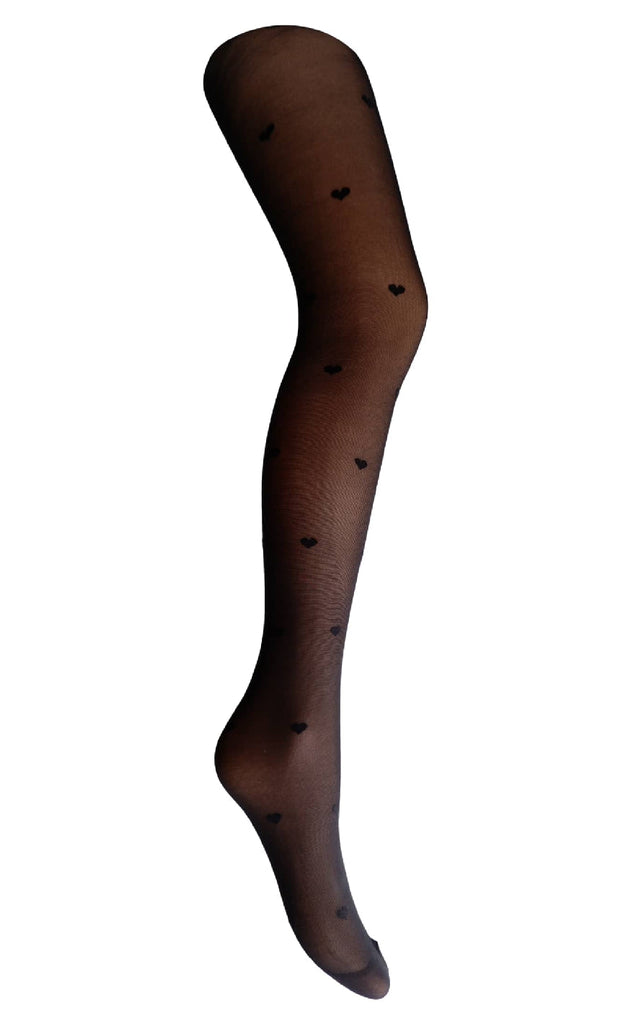 Black Colour Strømpebukser - Love - Black