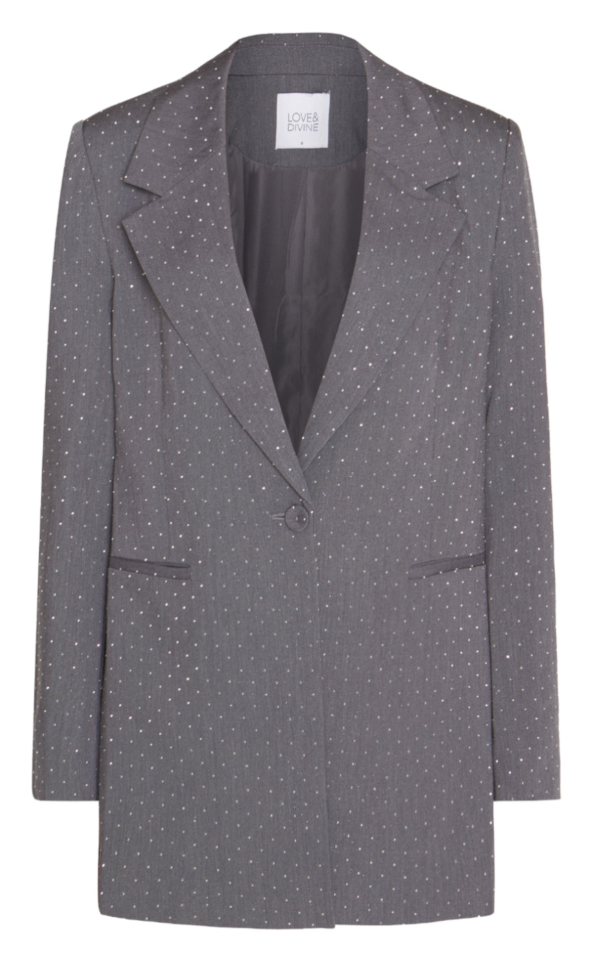 Love & Divine Blazer - Love1021 - Grey/Rhinestone