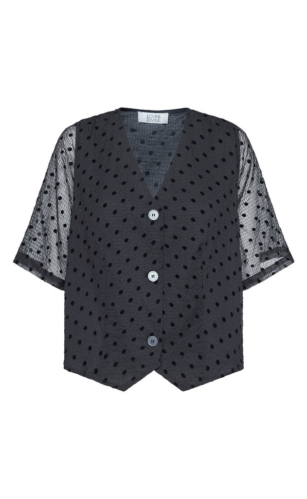 Love & Divine Skjorte - Love1418 - Black Dot