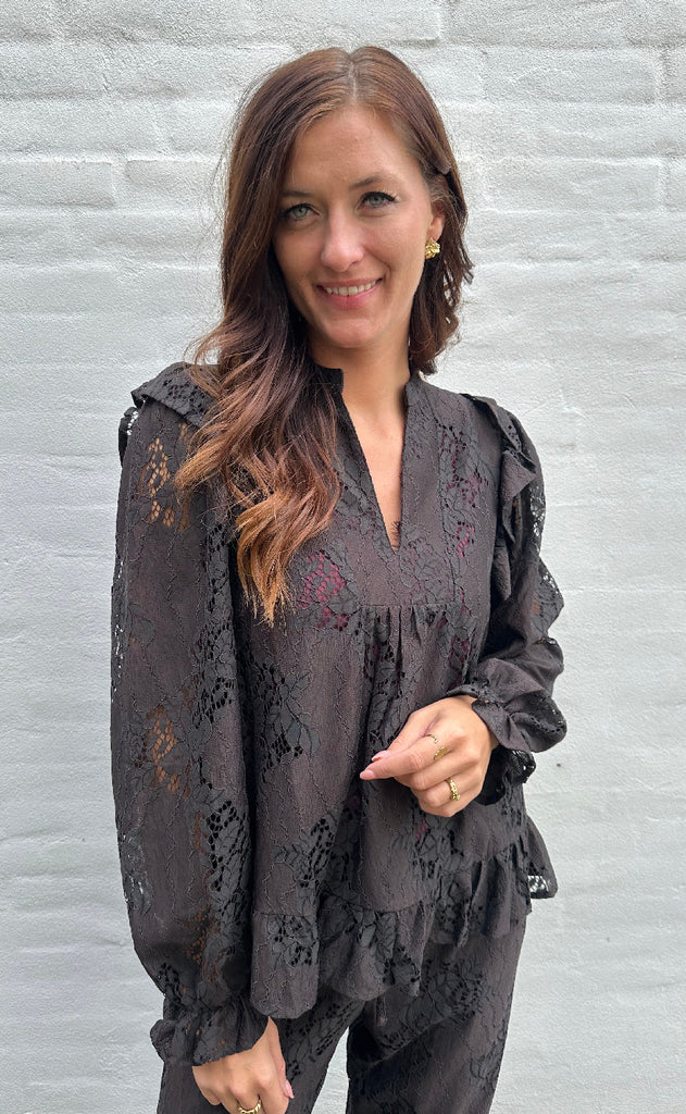 Love & Divine Bluse - Love1234-3 - D. Chocolate